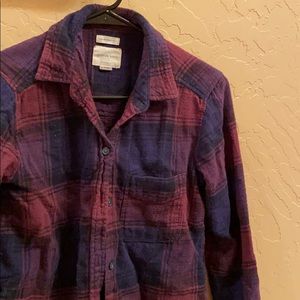 American Eagle Purple Flannel